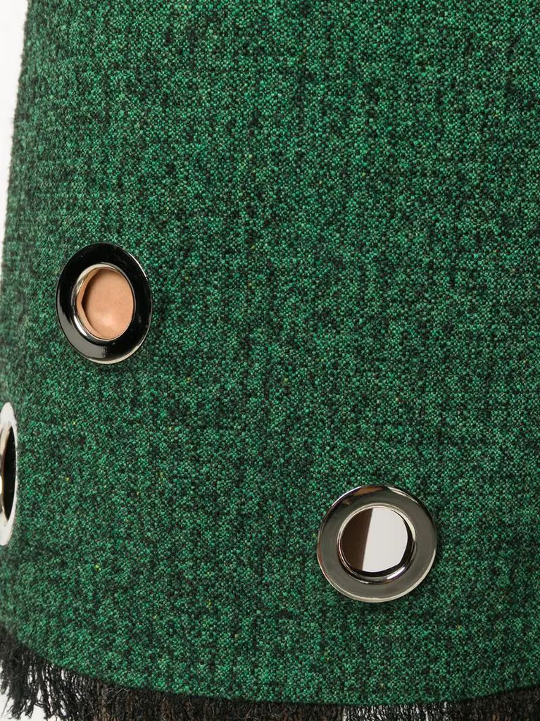 eyelet-detail woven skirt