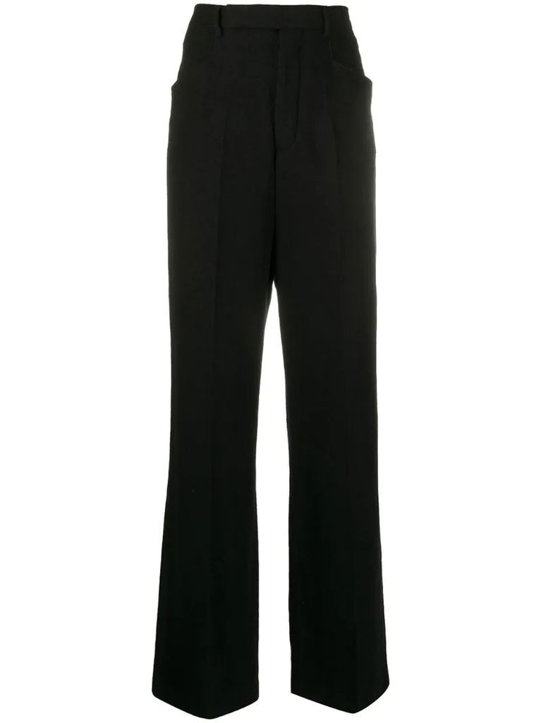 flared leg tailored trousers