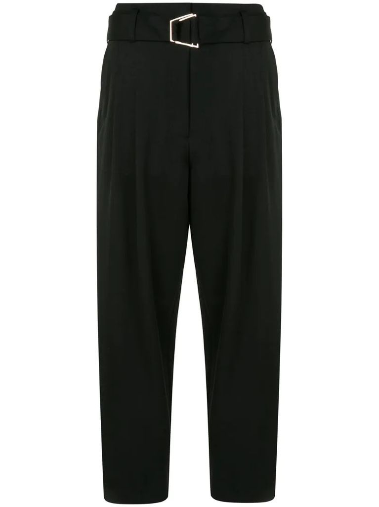 belted utility trousers