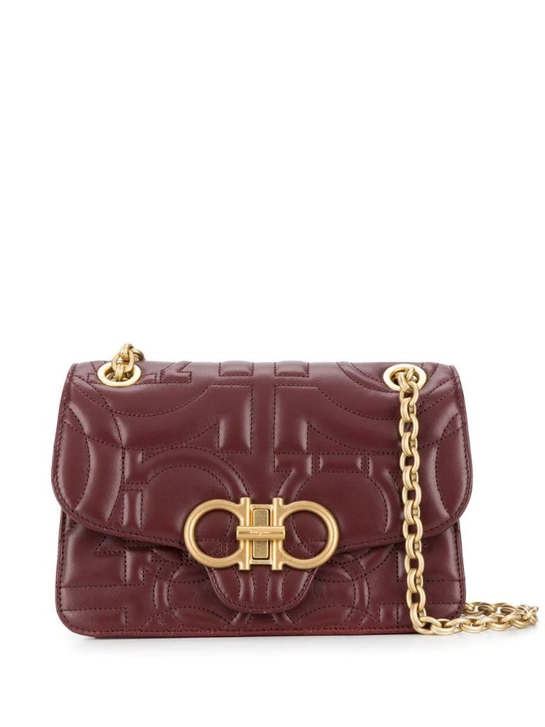Gancini quilted leather crossbody bag