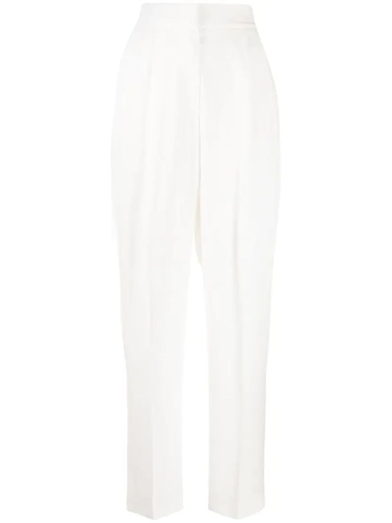 tailored tapered leg trousers