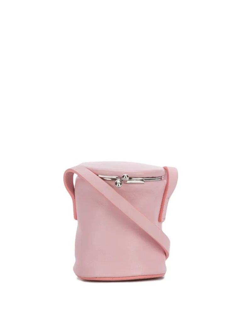 mini neck-strap bucket bag