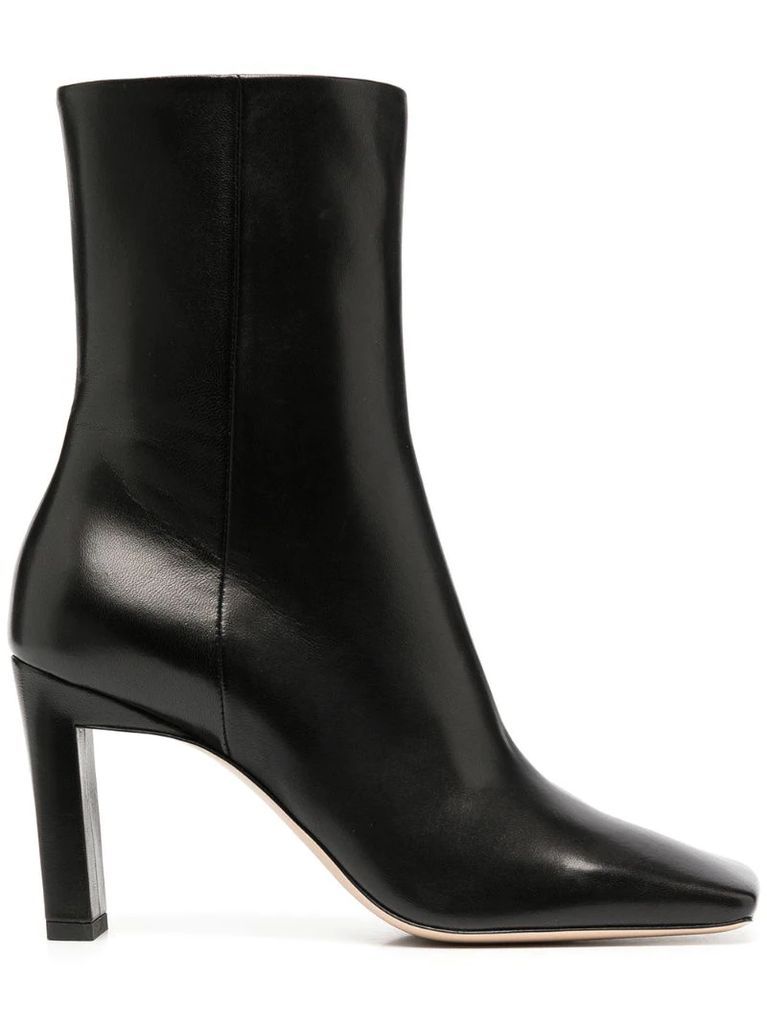 Isa square-toe ankle boots