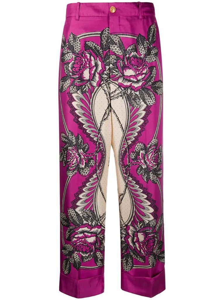 floral print palazzo trousers