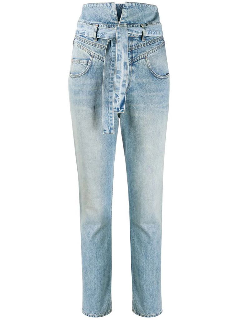 Vivien washed high-rise jeans