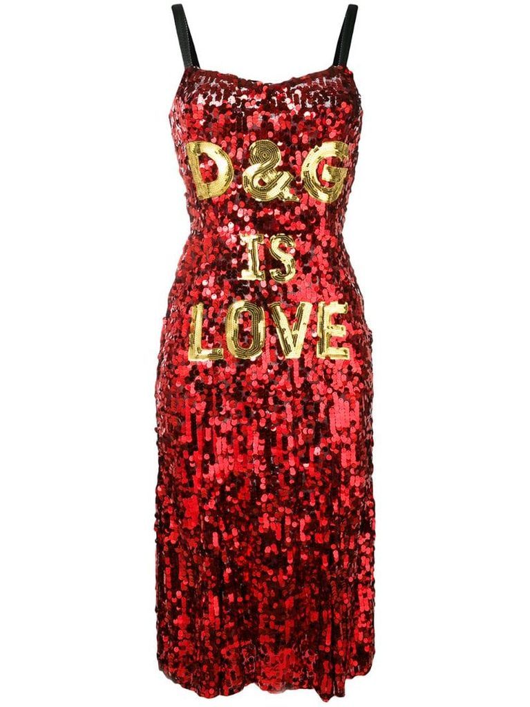 'D&G is love' sequin dress