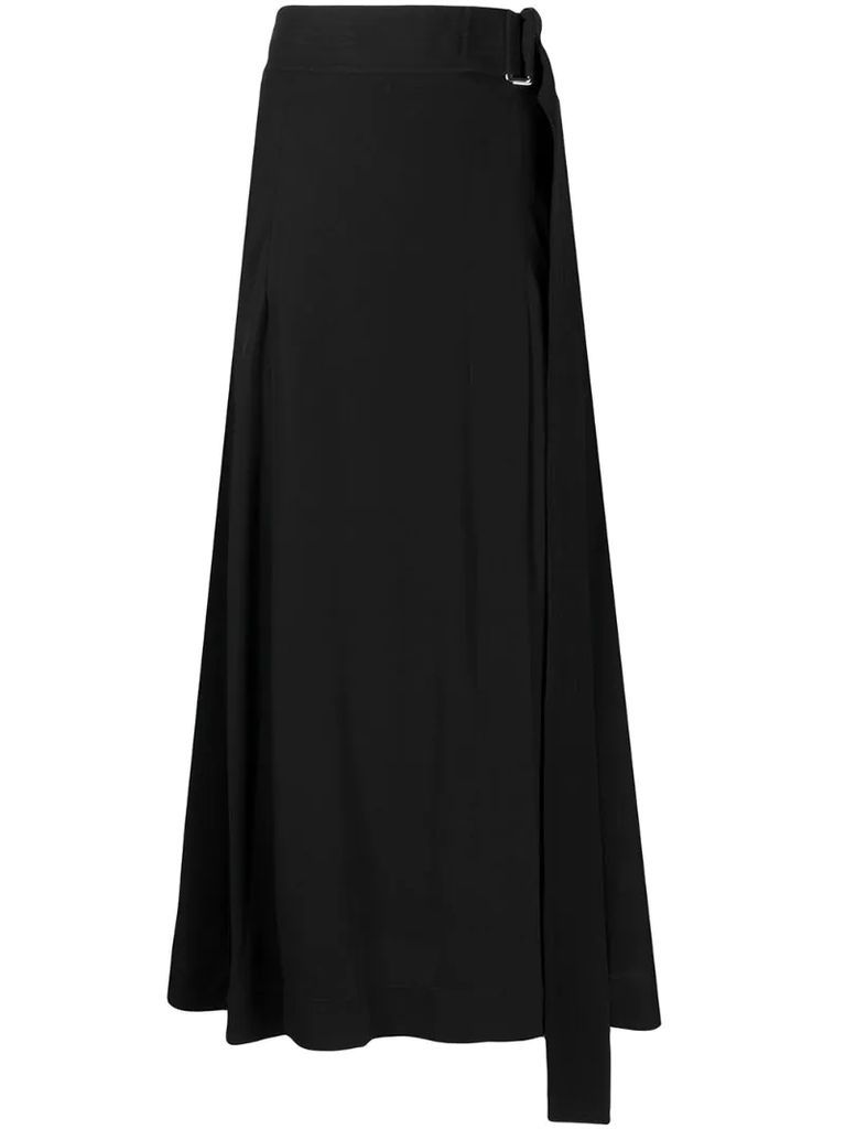 cutout-back midi skirt