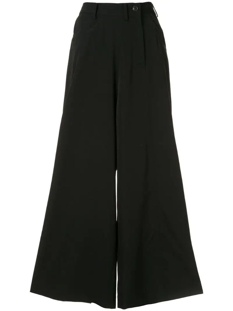 asymmetric palazzo trousers