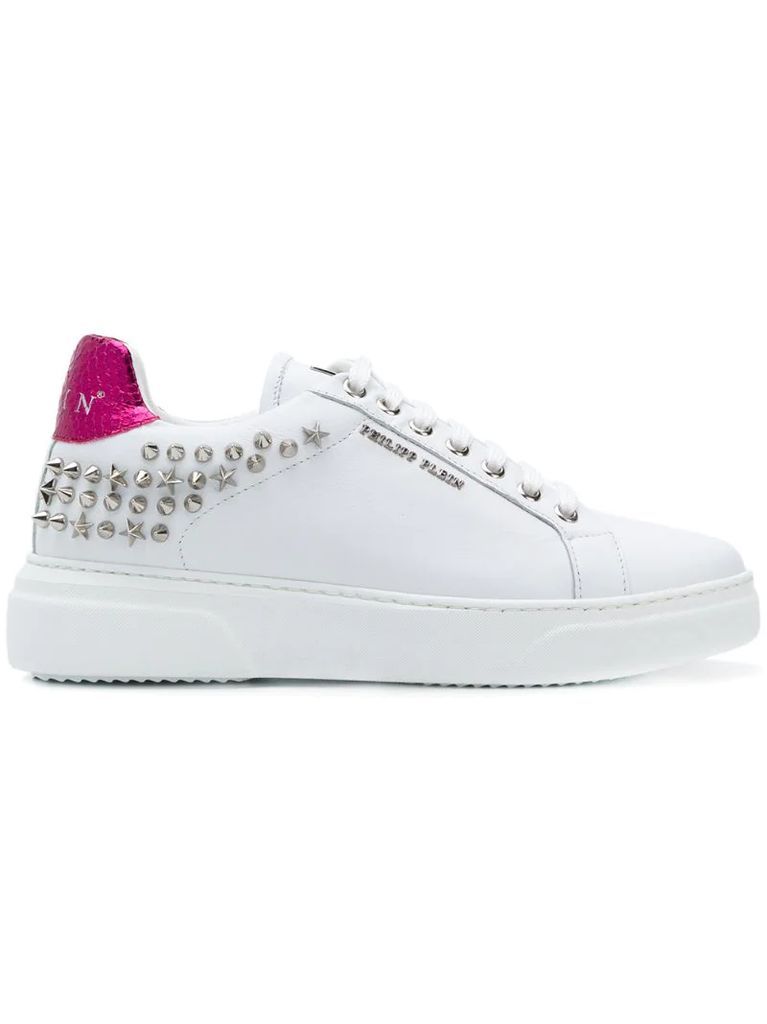 studded lace-up sneakers