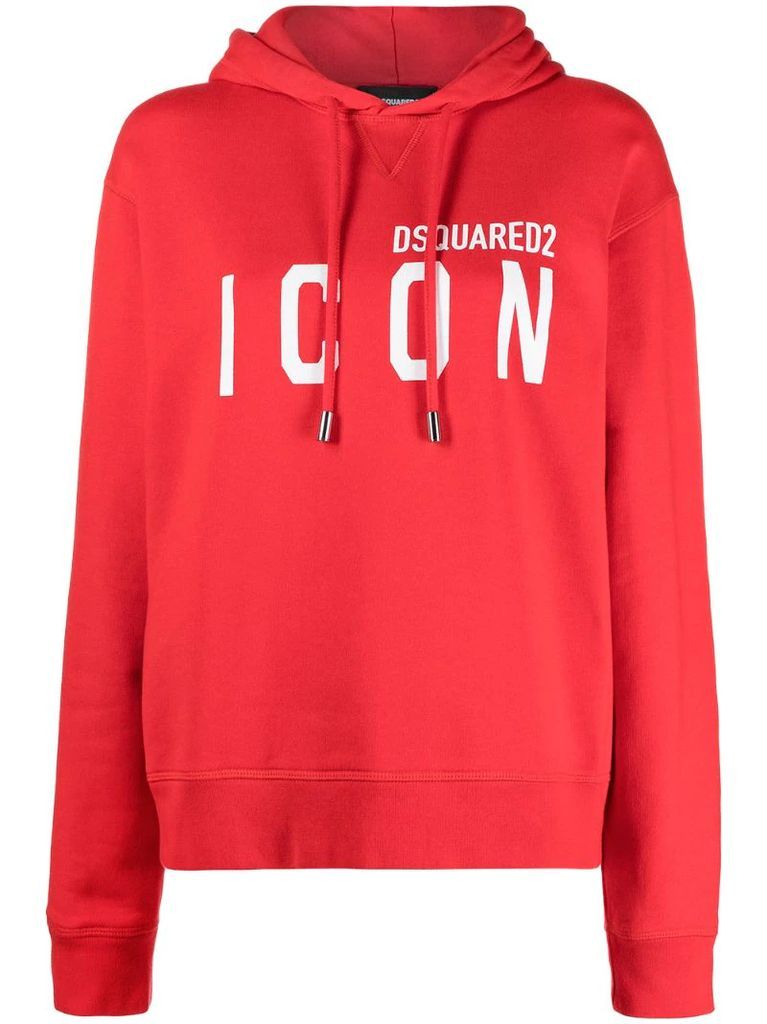 Icon print hoodie