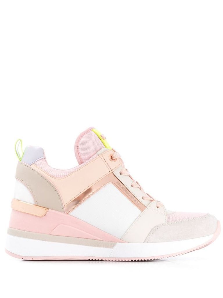 panelled colour block sneakers