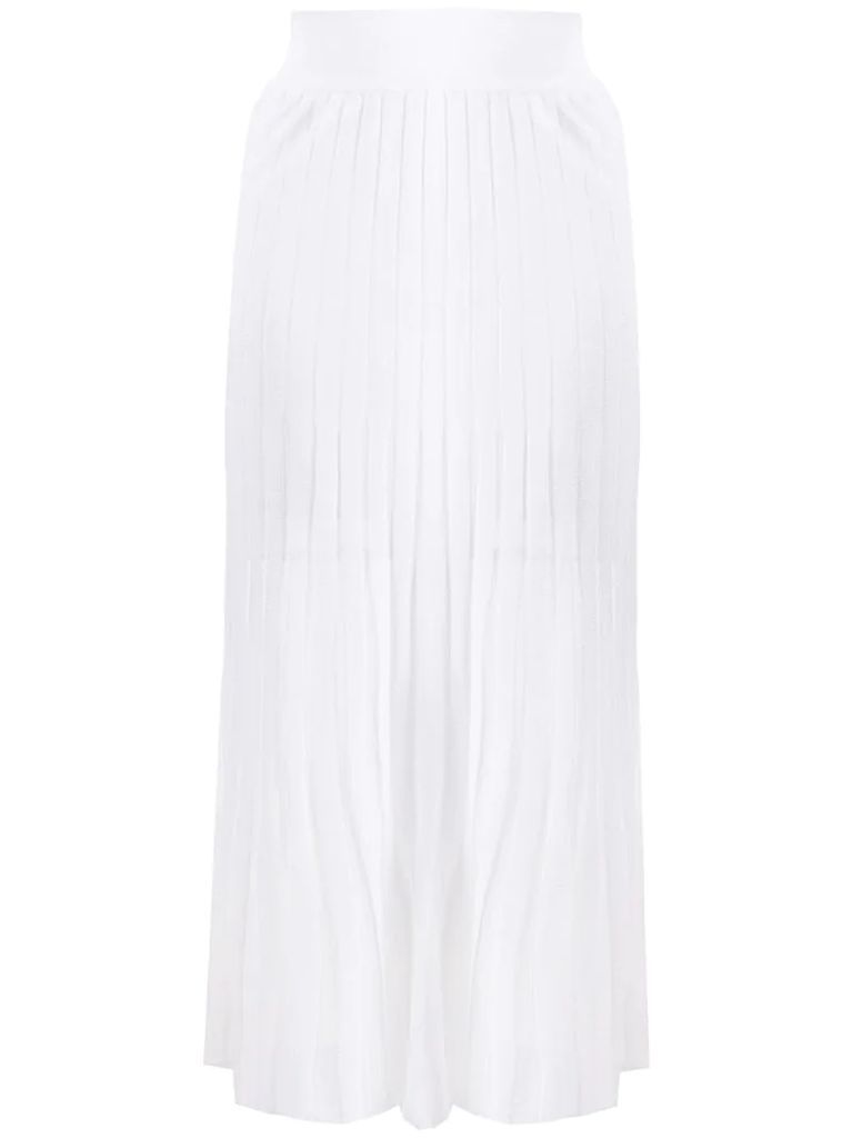 pleated knitted skirt