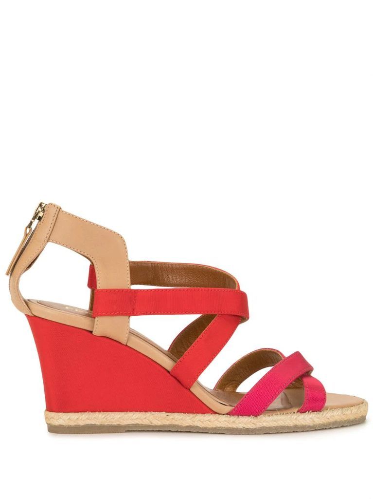 strappy wedge sandals