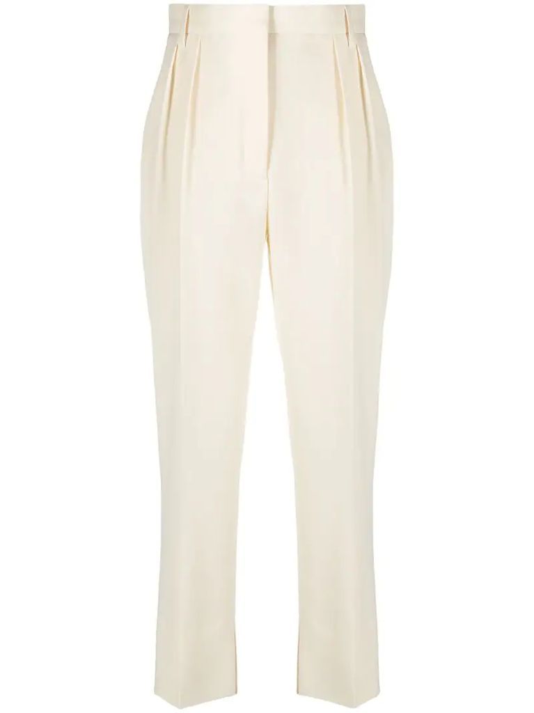 slit-ankle tailored trousers