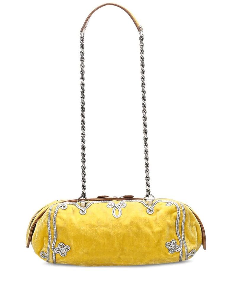 cord-embellished shoulder bag