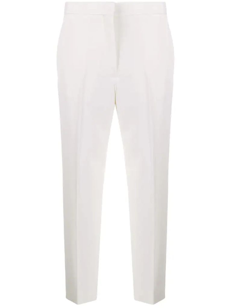 high-rise cropped tailored trousers