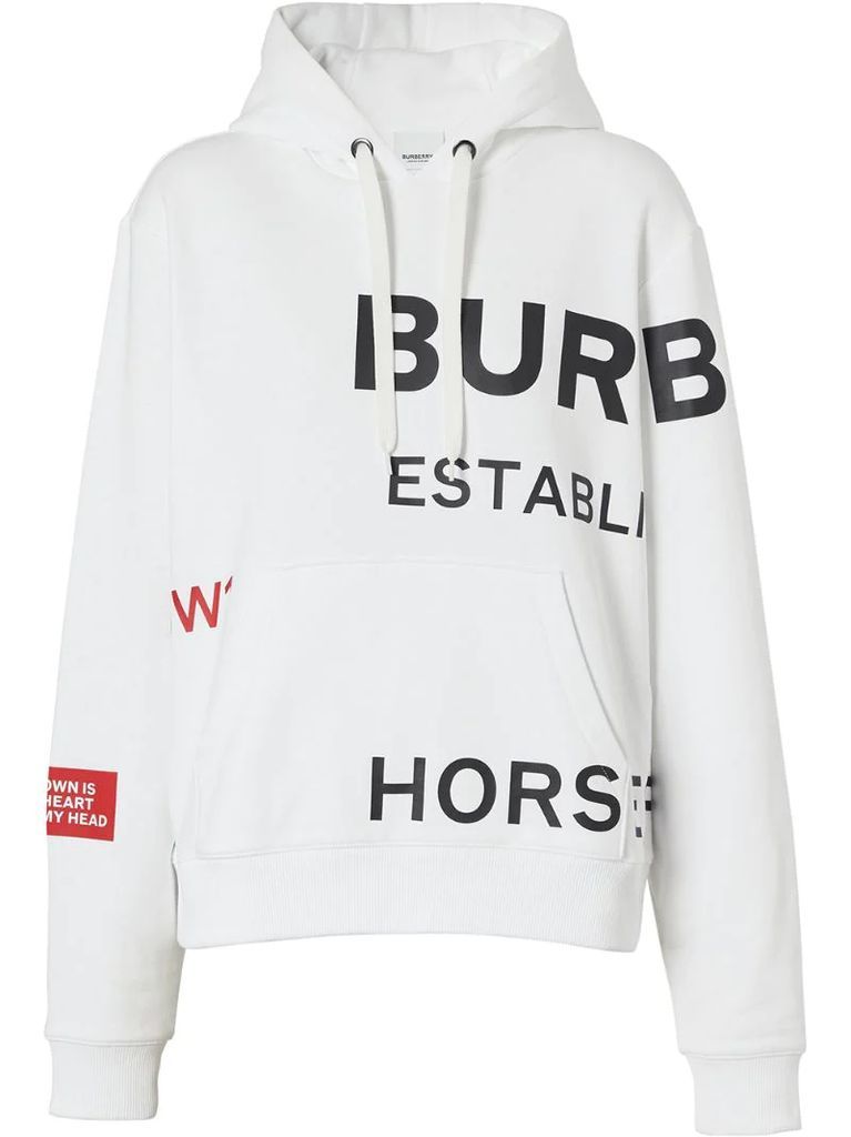 Horseferry print oversized hoodie