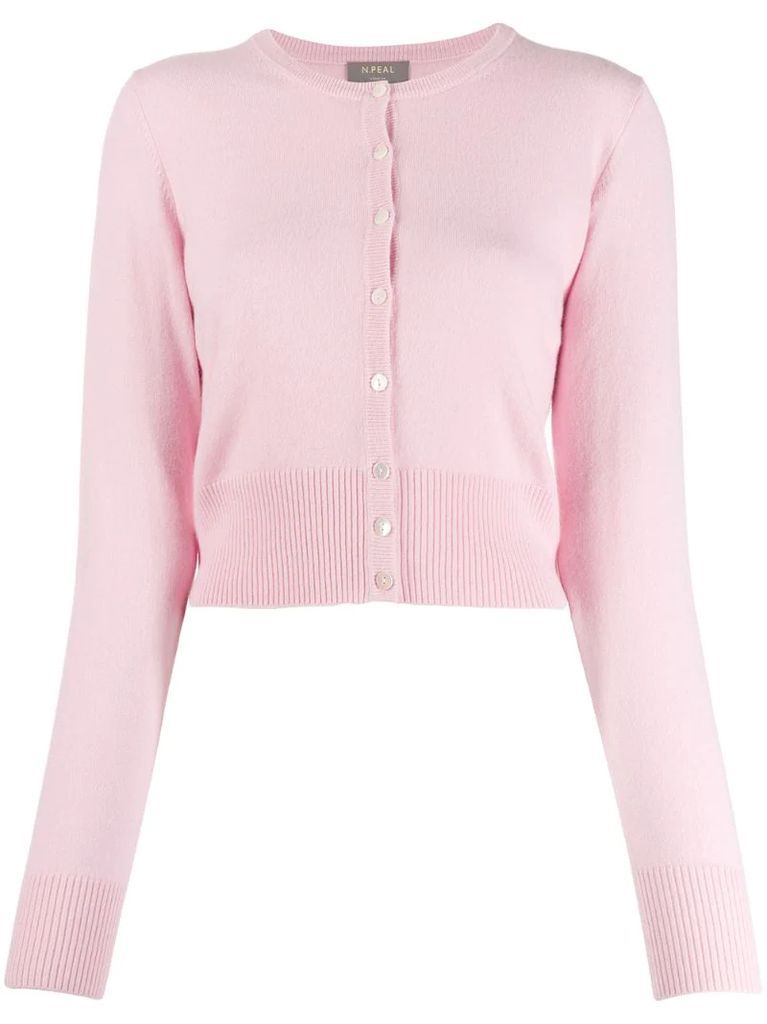 cashmere cropped cardigan