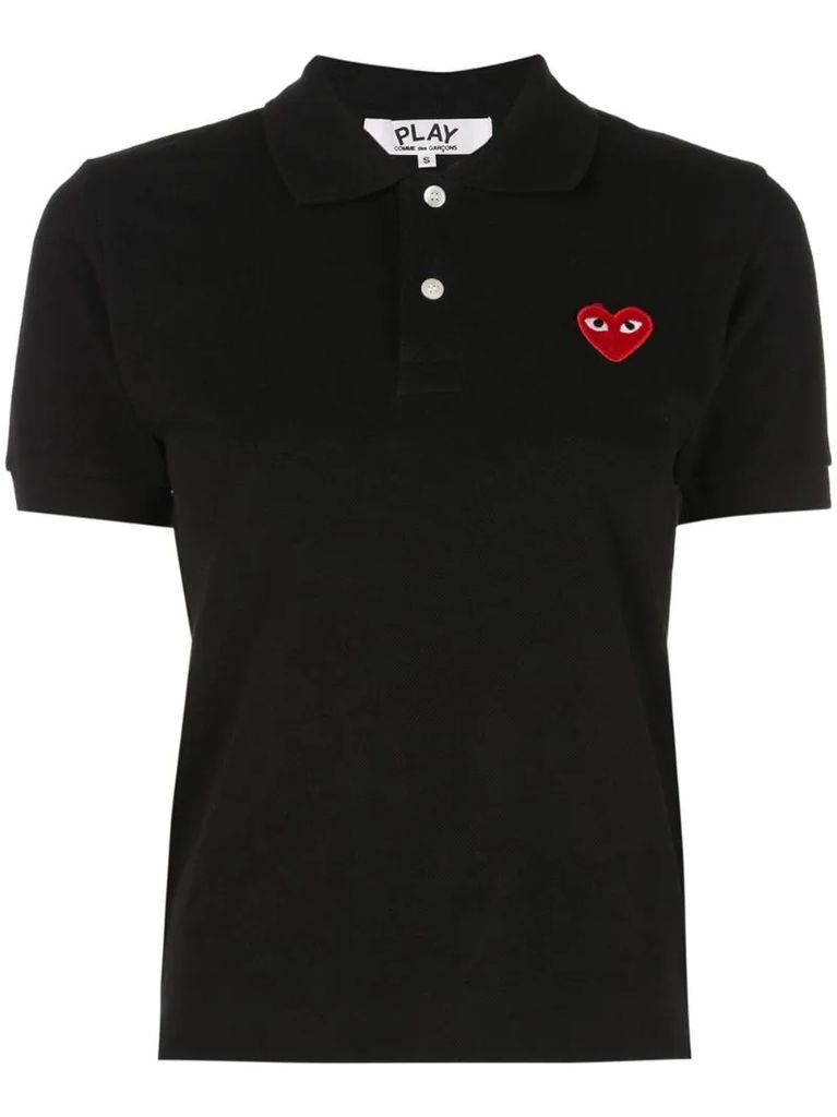 logo-patch polo shirt