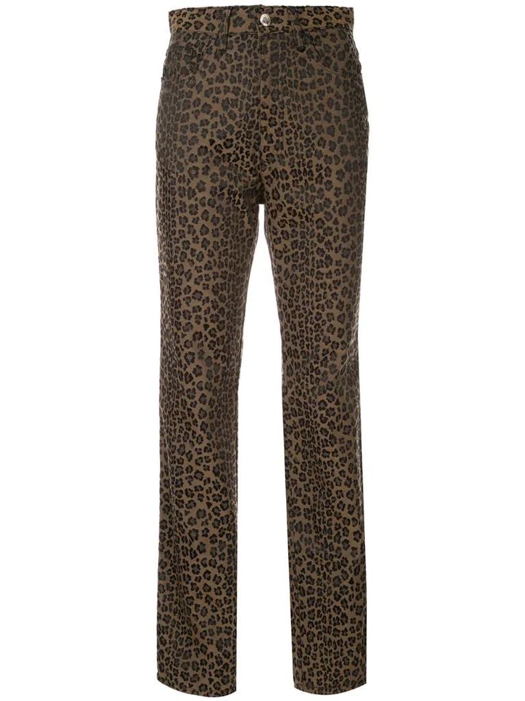 leopard pattern long pants