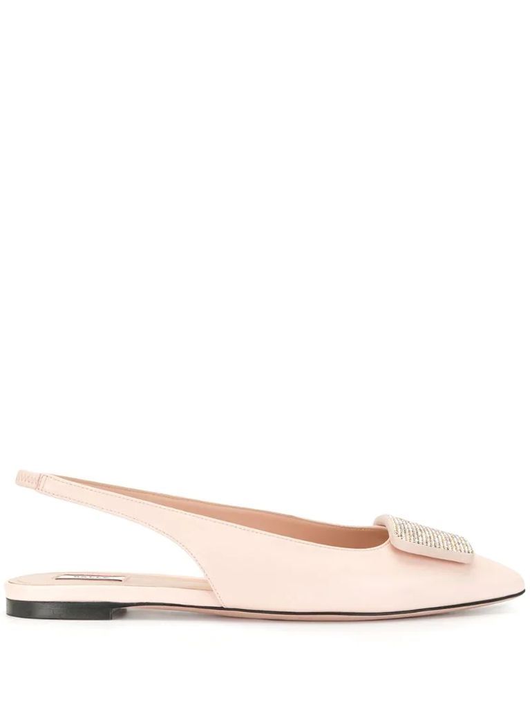 pointed slingback loafers