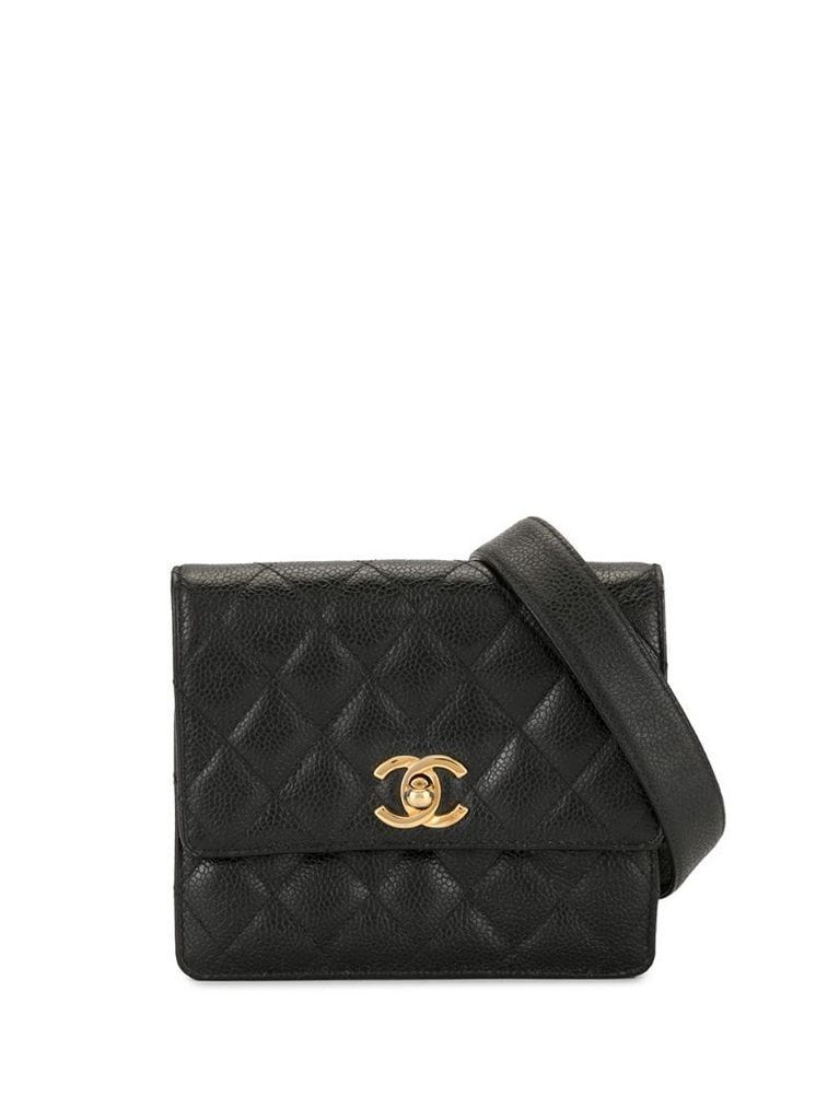 1990s diamond quilted belt bag