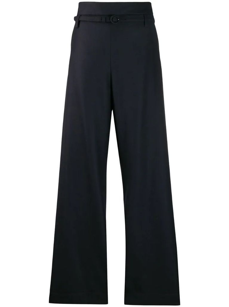 high-waisted twisted trousers