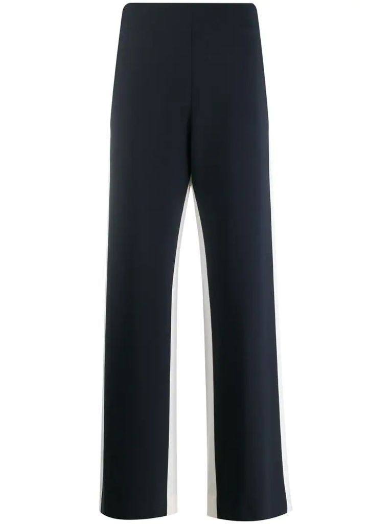 knit-band high-waisted trousers