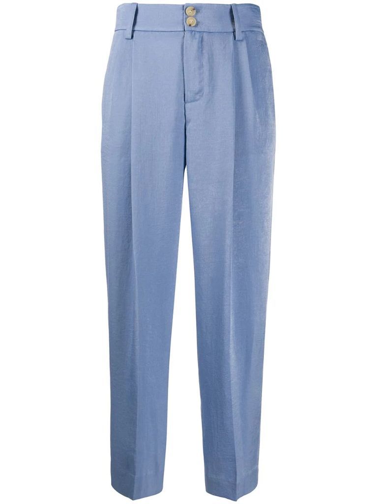 satin tailored trousers