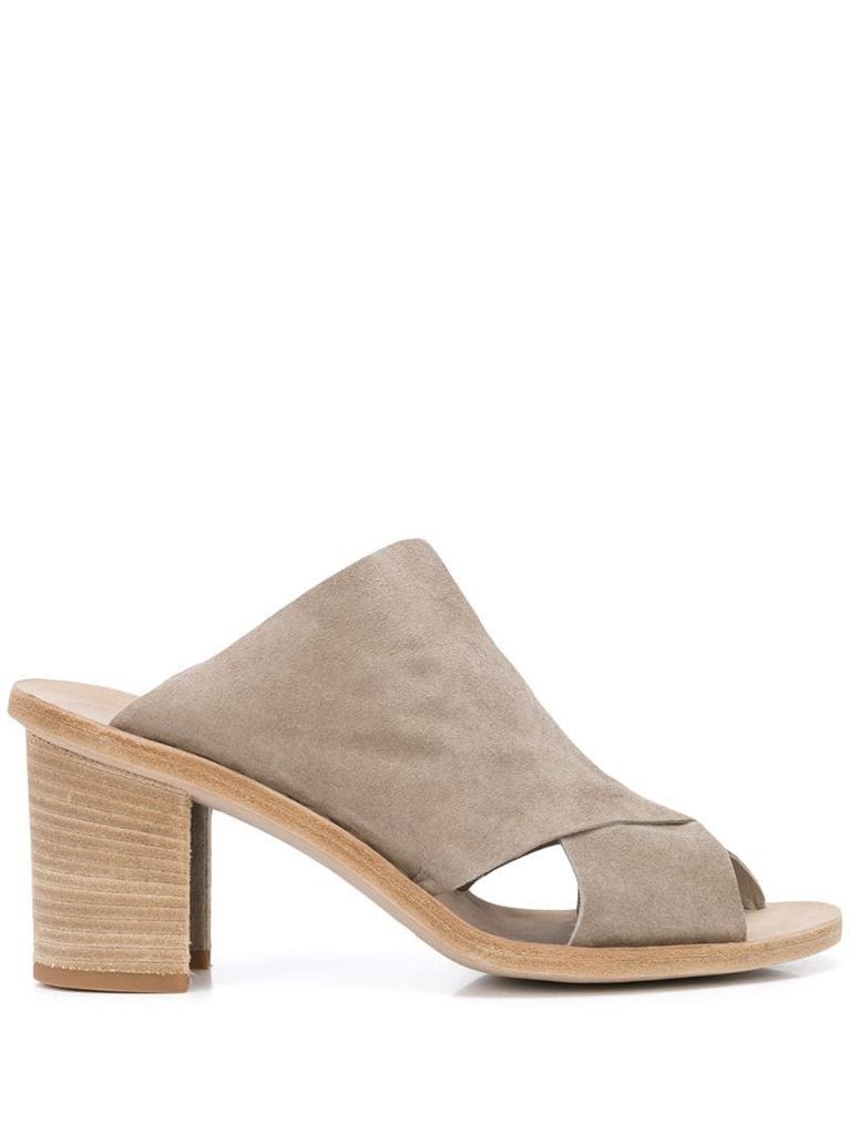 crossover strap mules