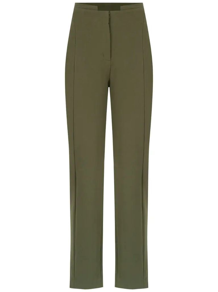 straight fit trousers