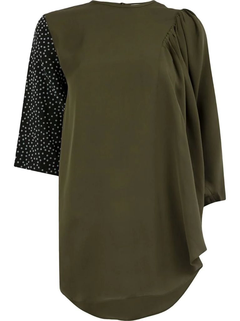 asymmetric sleeve blouse