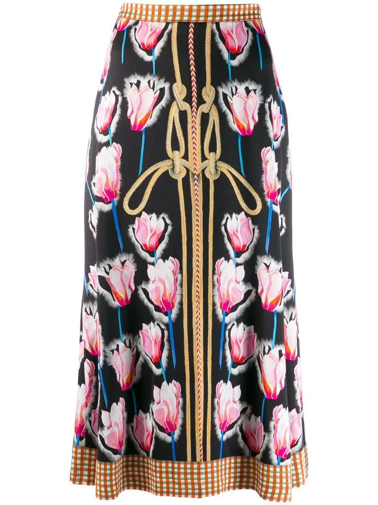 reversible floral skirt