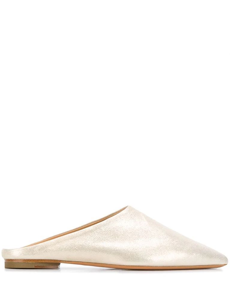 pointed slip-on mules