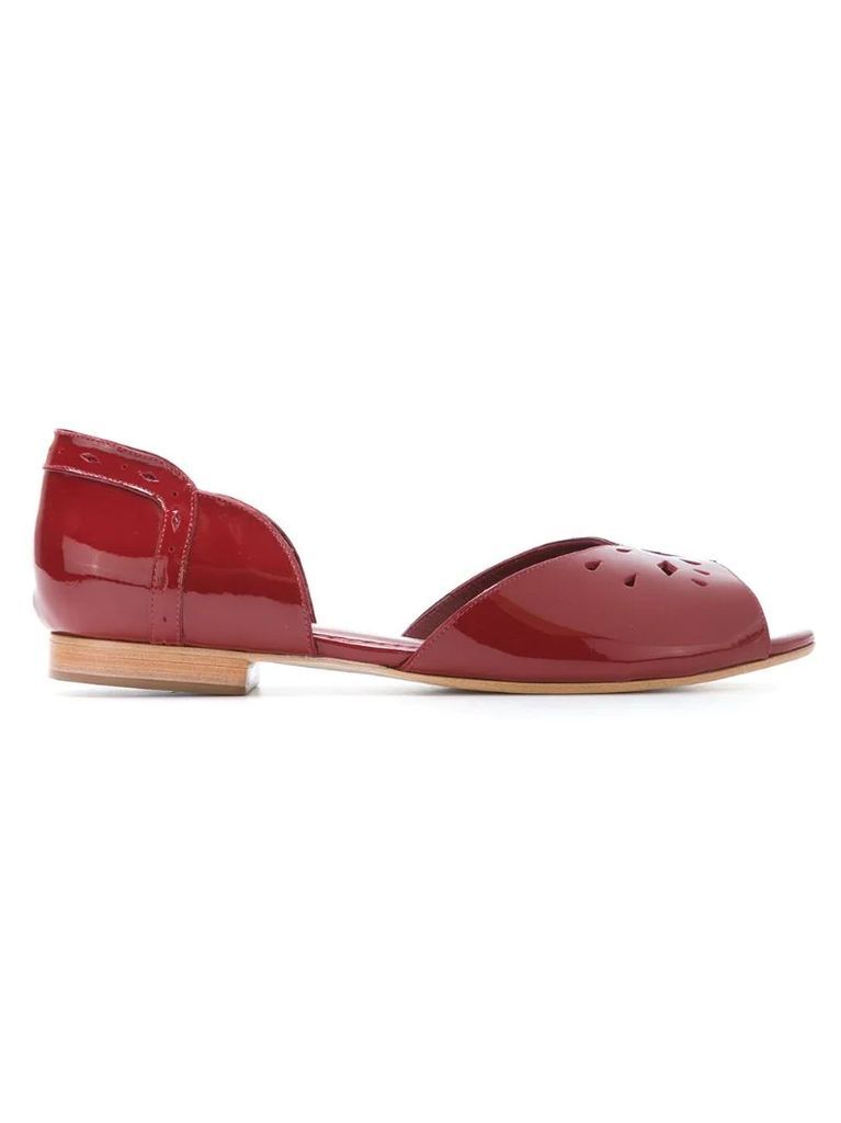 patent leather ballerinas