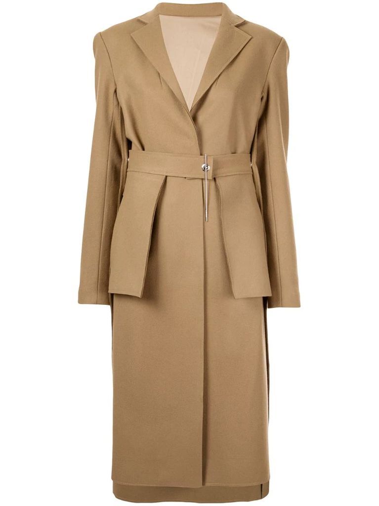 belted utility coat