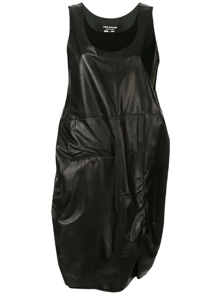 two-layer leather dress
