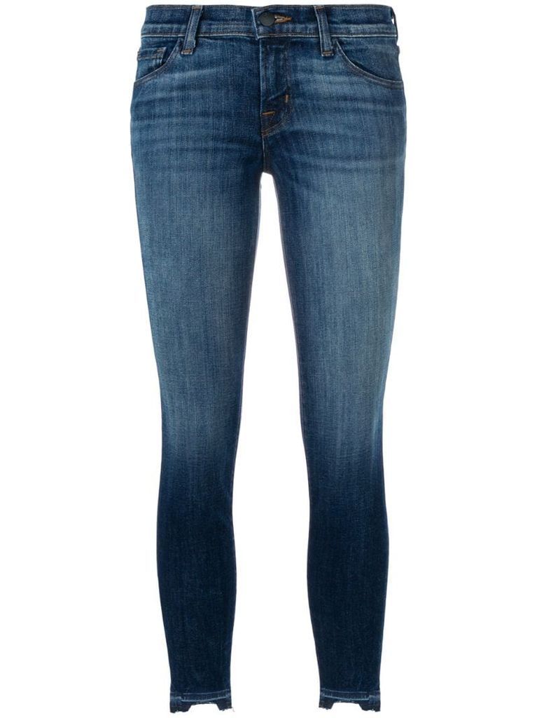 faded detail skinny jeans