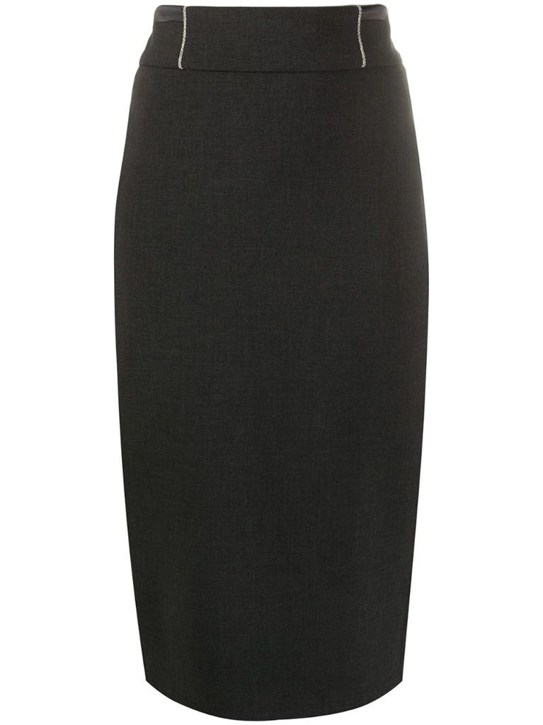 twill pencil skirt