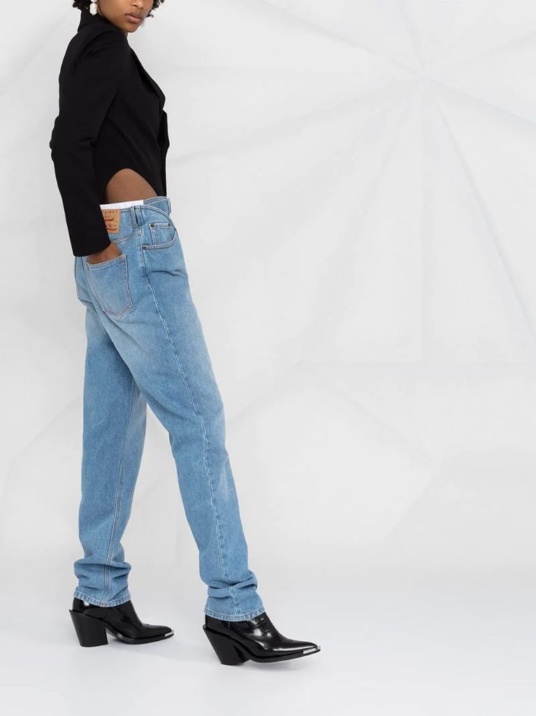 v-tailored cut jeans