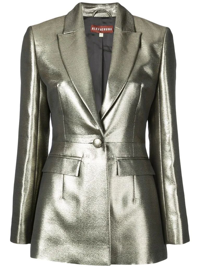 metallic blazer