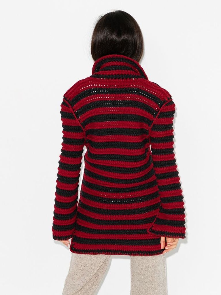 crochet striped maxi jumper