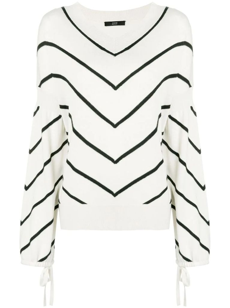 diagonal stripe jumper