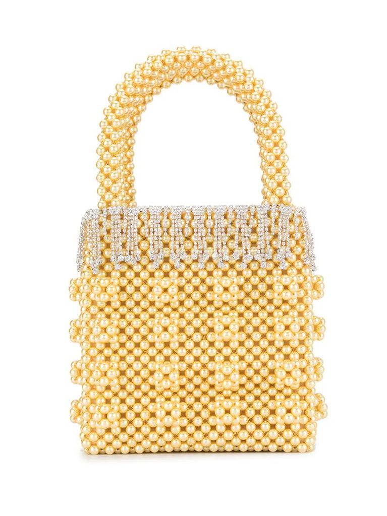 Huckleberry faux pearl tote bag