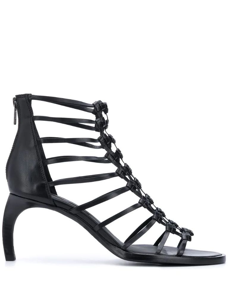 woven cage sandals