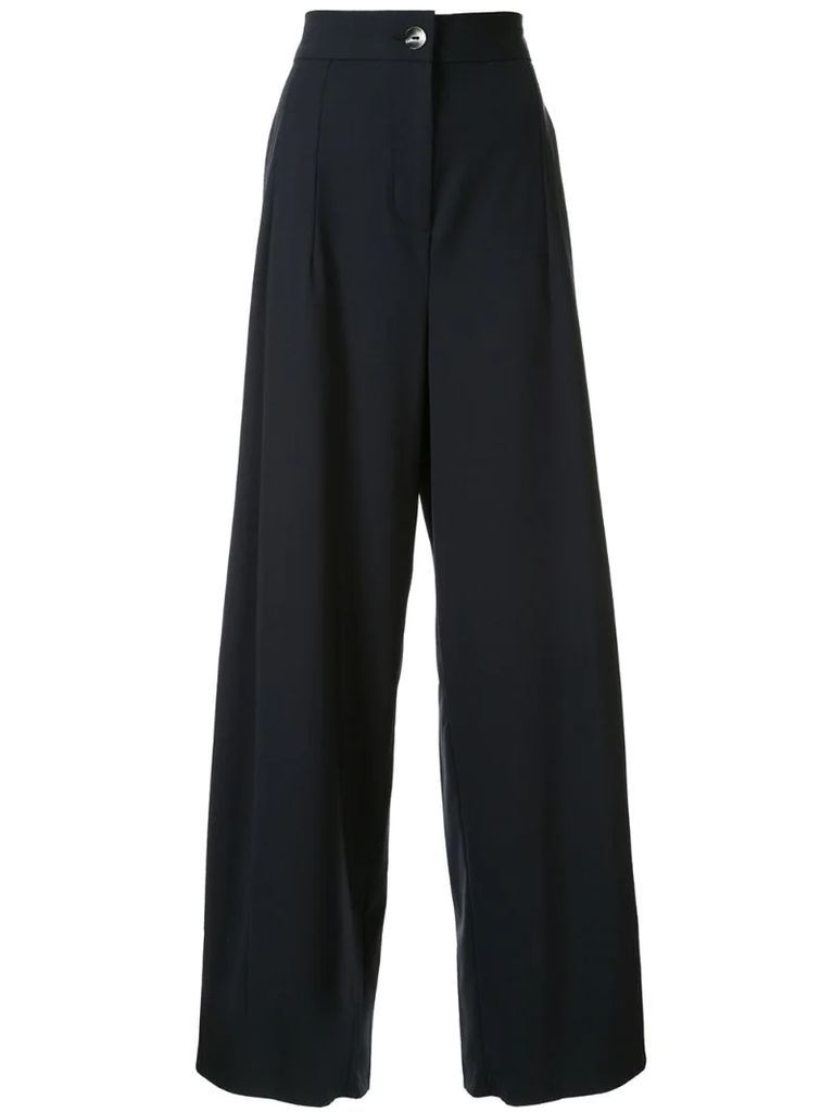 Attained wide-leg trousers