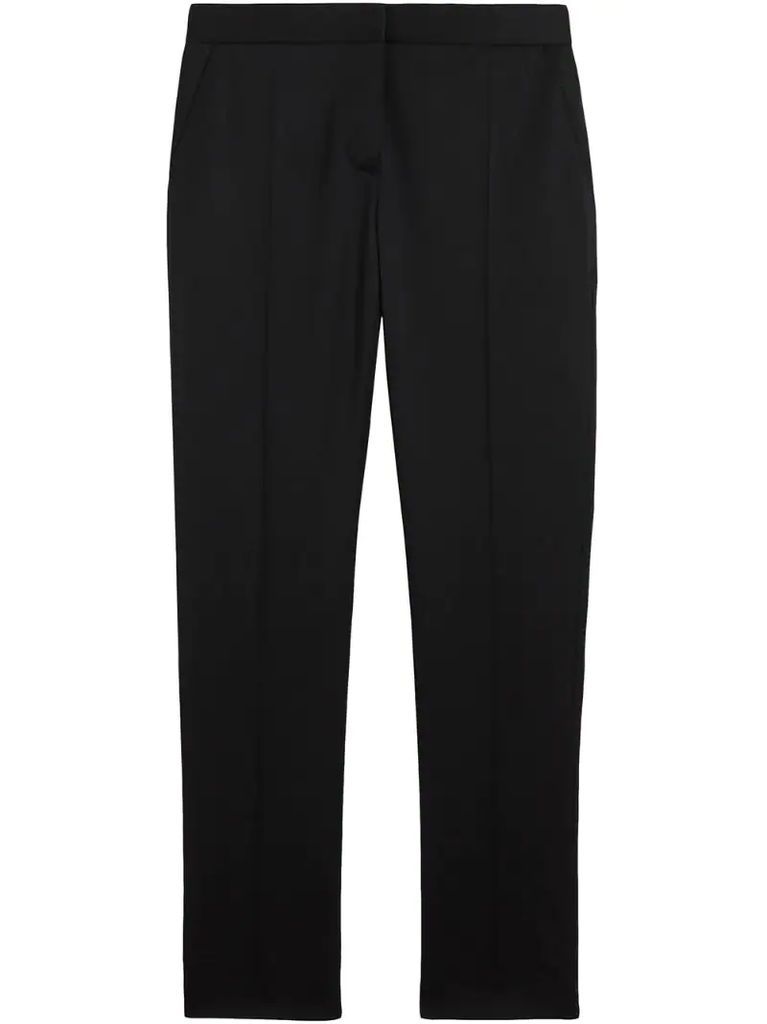 Straight Fit Wool Tailored Trousers