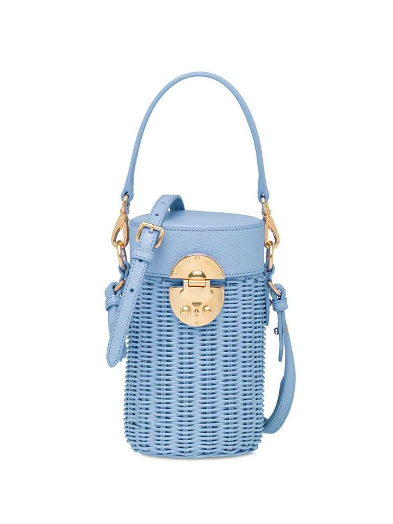 wicker detachable straps shoulder bag