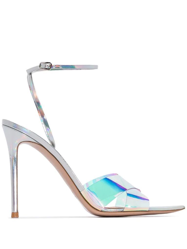 Stark 115mm iridescent PVC sandals