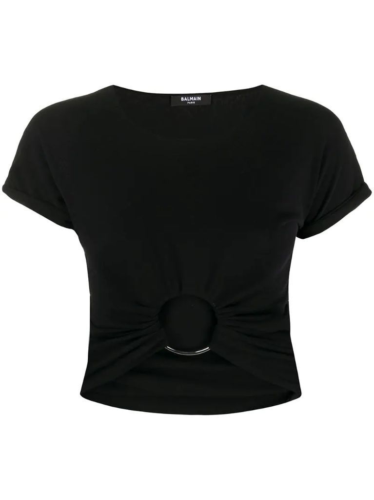 ring detail cropped top